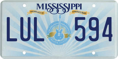 MS license plate LUL594