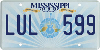 MS license plate LUL599