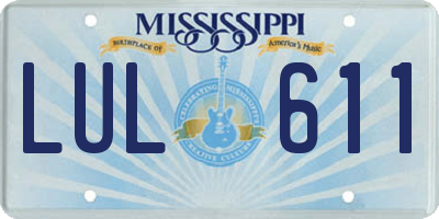 MS license plate LUL611