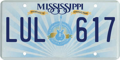 MS license plate LUL617