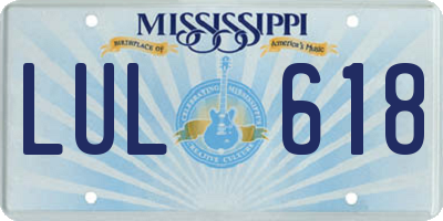 MS license plate LUL618