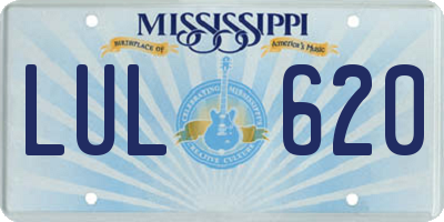 MS license plate LUL620