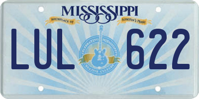 MS license plate LUL622