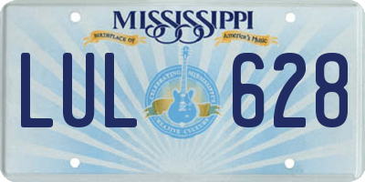 MS license plate LUL628