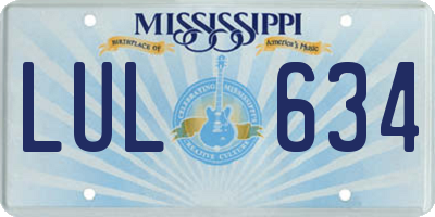 MS license plate LUL634