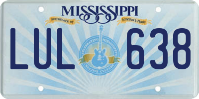 MS license plate LUL638