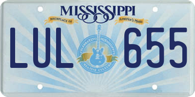 MS license plate LUL655