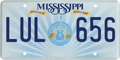 MS license plate LUL656