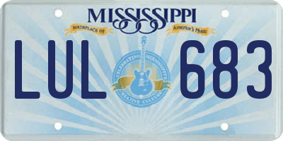 MS license plate LUL683