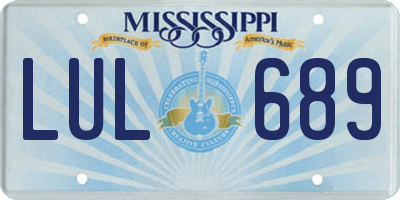 MS license plate LUL689