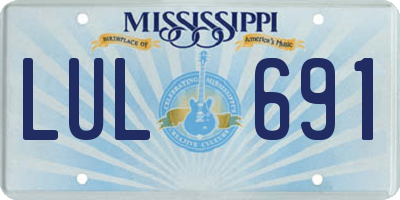 MS license plate LUL691