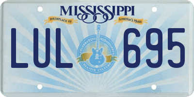 MS license plate LUL695