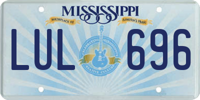 MS license plate LUL696