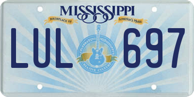 MS license plate LUL697