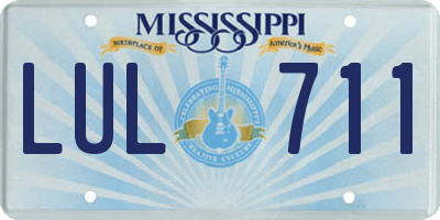 MS license plate LUL711