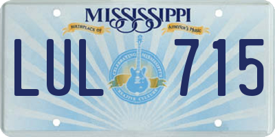 MS license plate LUL715