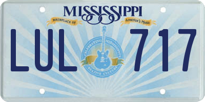 MS license plate LUL717