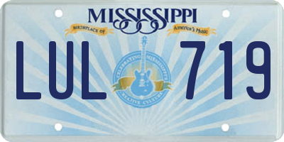 MS license plate LUL719