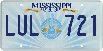 MS license plate LUL721