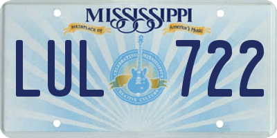 MS license plate LUL722