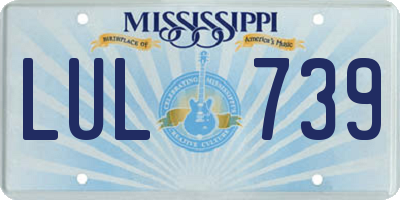 MS license plate LUL739