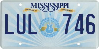 MS license plate LUL746