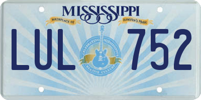 MS license plate LUL752