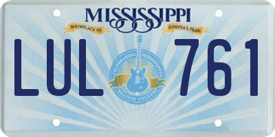 MS license plate LUL761