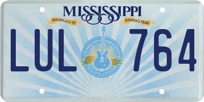MS license plate LUL764