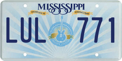 MS license plate LUL771