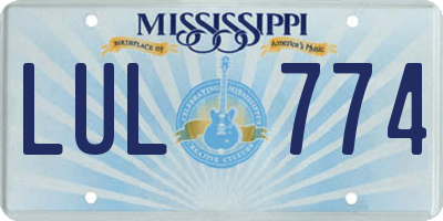 MS license plate LUL774