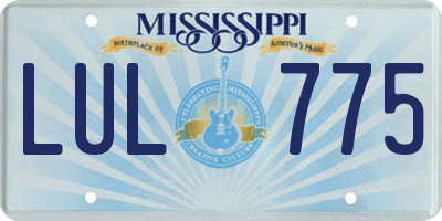MS license plate LUL775