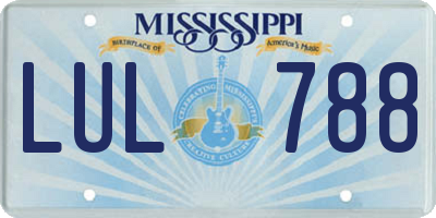 MS license plate LUL788