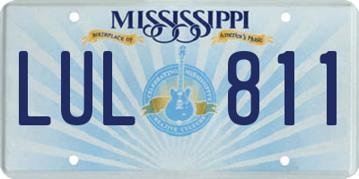 MS license plate LUL811