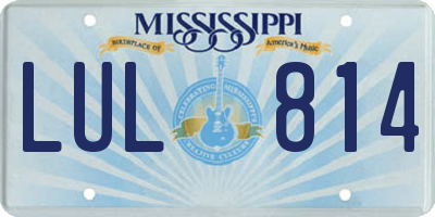 MS license plate LUL814