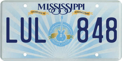 MS license plate LUL848