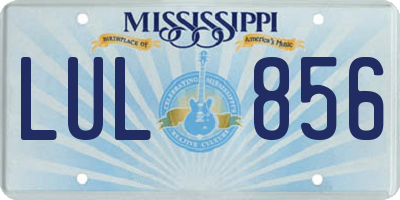 MS license plate LUL856