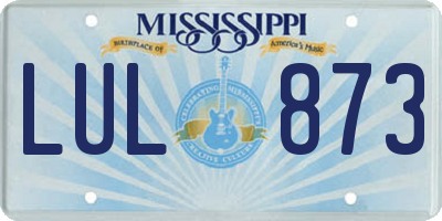 MS license plate LUL873