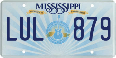 MS license plate LUL879