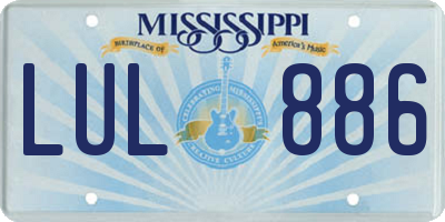 MS license plate LUL886