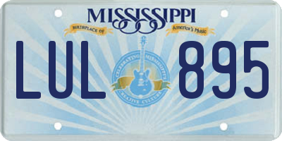 MS license plate LUL895