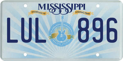 MS license plate LUL896