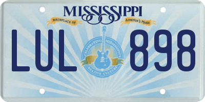 MS license plate LUL898