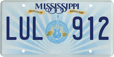 MS license plate LUL912