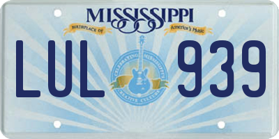 MS license plate LUL939