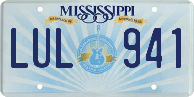 MS license plate LUL941