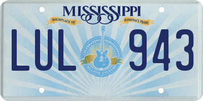 MS license plate LUL943