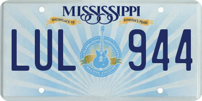 MS license plate LUL944