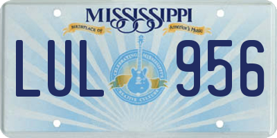 MS license plate LUL956