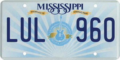 MS license plate LUL960
